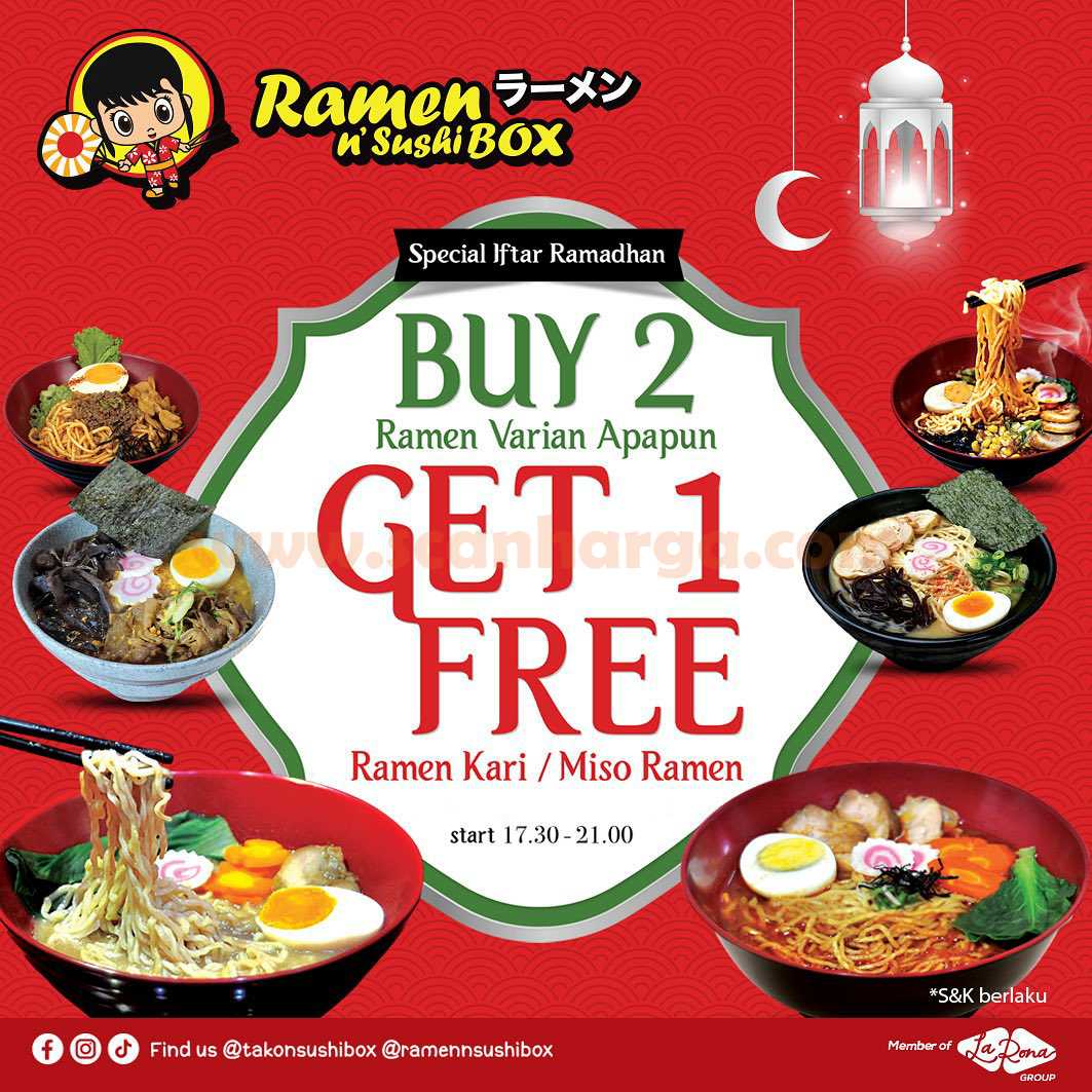 Promo RAMEN N SUSHI BOX RAMADHAN – Buy 2 Get 1 Free